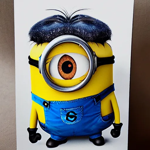 Image similar to minion with 6 pack abs