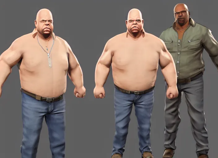 Prompt: 3 d model of rick harrison character in fighting game, stylized 3 d graphics, hdr, ultra graphics, ray tracing, 4 k image