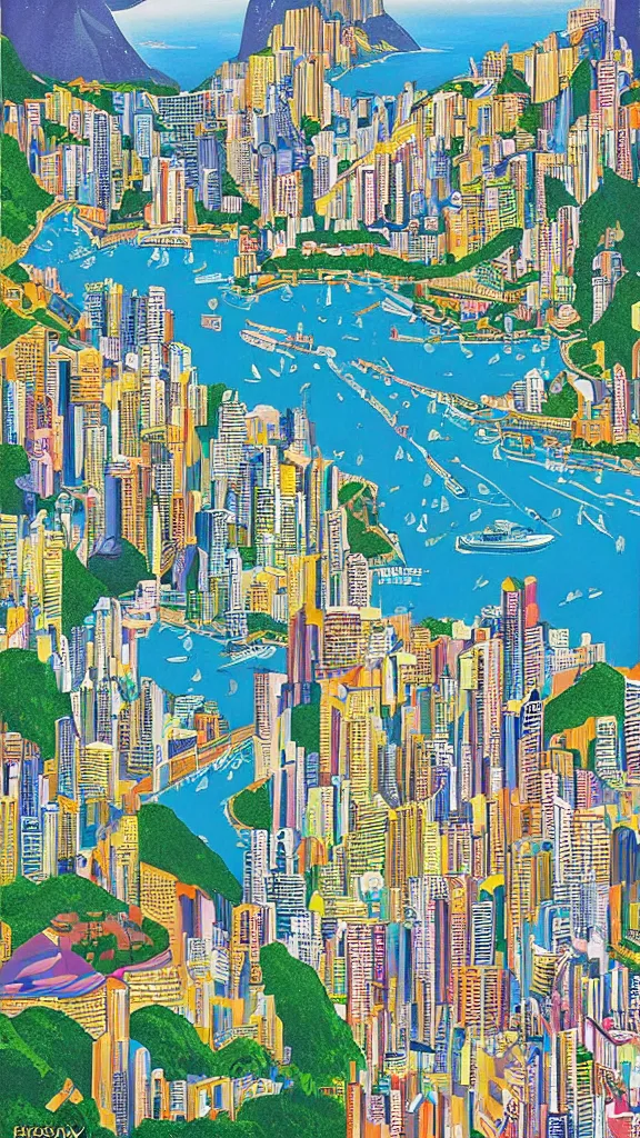 Image similar to Rio de Janeiro, poster by Kerne Erickson