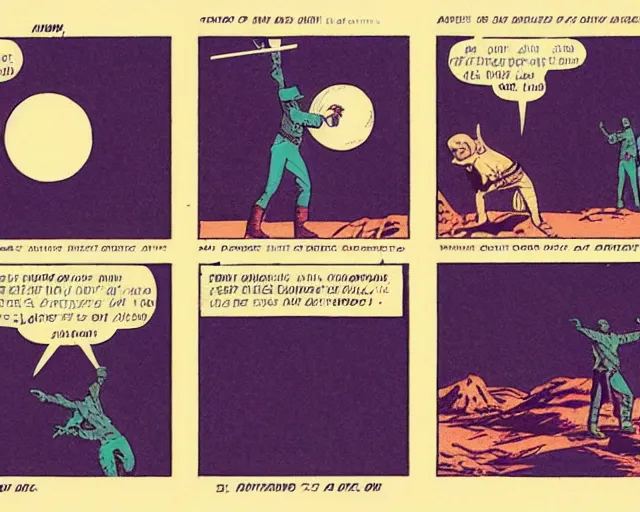 Prompt: three panels from a 1 9 3 0's comic book showing a cellphone, in front of a big moon, illustration, wide shot, muted colors, post grunge, concept art by josan gonzales and wlop, david rubin, mike mignola, laurie greasley, highly detailed, sharp focus, trending on artstation, hq, deviantart, art by artgem