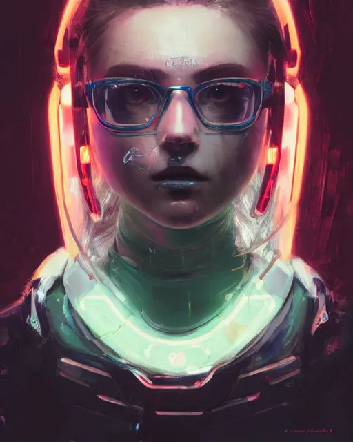 Image similar to detailed portrait neon operator girl, cyberpunk futuristic, neon, reflective puffy coat, decorated with traditional japanese by ismail inceoglu dragan bibin hans thoma greg rutkowski alexandros pyromallis nekro rene margitte, illustrated, perfect face, fine details, realistic shaded, fine - face, pretty face