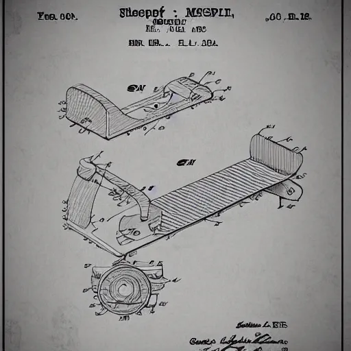 Image similar to sleeping man as a patent drawing. technical drawing. mathematical.