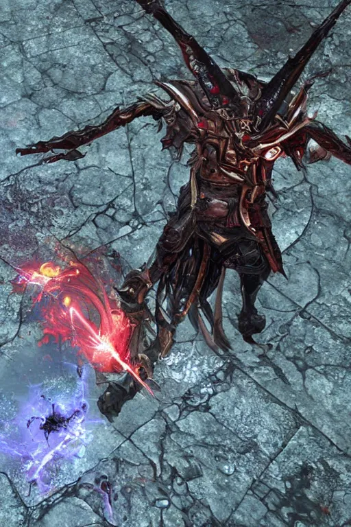 Image similar to Path of Exile, [Sirius], clear [[bronze]] face [mask], luminous red eyes, male image with [bronze] black bloody armor, sitting on the throne, inside the ruined gothic church, black shadows, red lasers, dark red bloody fog, black-grey smoky tornadoes fly around, [[blood]], Anachronism, painting, dark fantasy, steampunk, 4k, perfect quality,