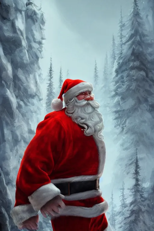 Image similar to portrait, portrait of a Kind Santa Clause, dramatic lighting, cinematic, establishing shot, extremly high detail, photo realistic, cinematic lighting, post processed, concept art, artstation, matte painting, style by eddie mendoza, raphael lacoste, alex ross