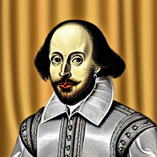 Image similar to photo of william shakespeare at the met gala