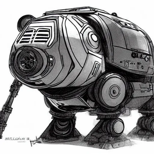 Prompt: corgi robot, star wars concept art, character sketch, detailed, cute