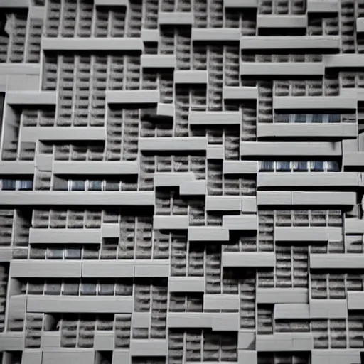 Prompt: lego brutalism architecture, photography