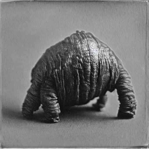 Image similar to tardigrade!!! daguerreotype portrait photograph. inspired by gerard grom and ansel adams. highly detailed. old timey.