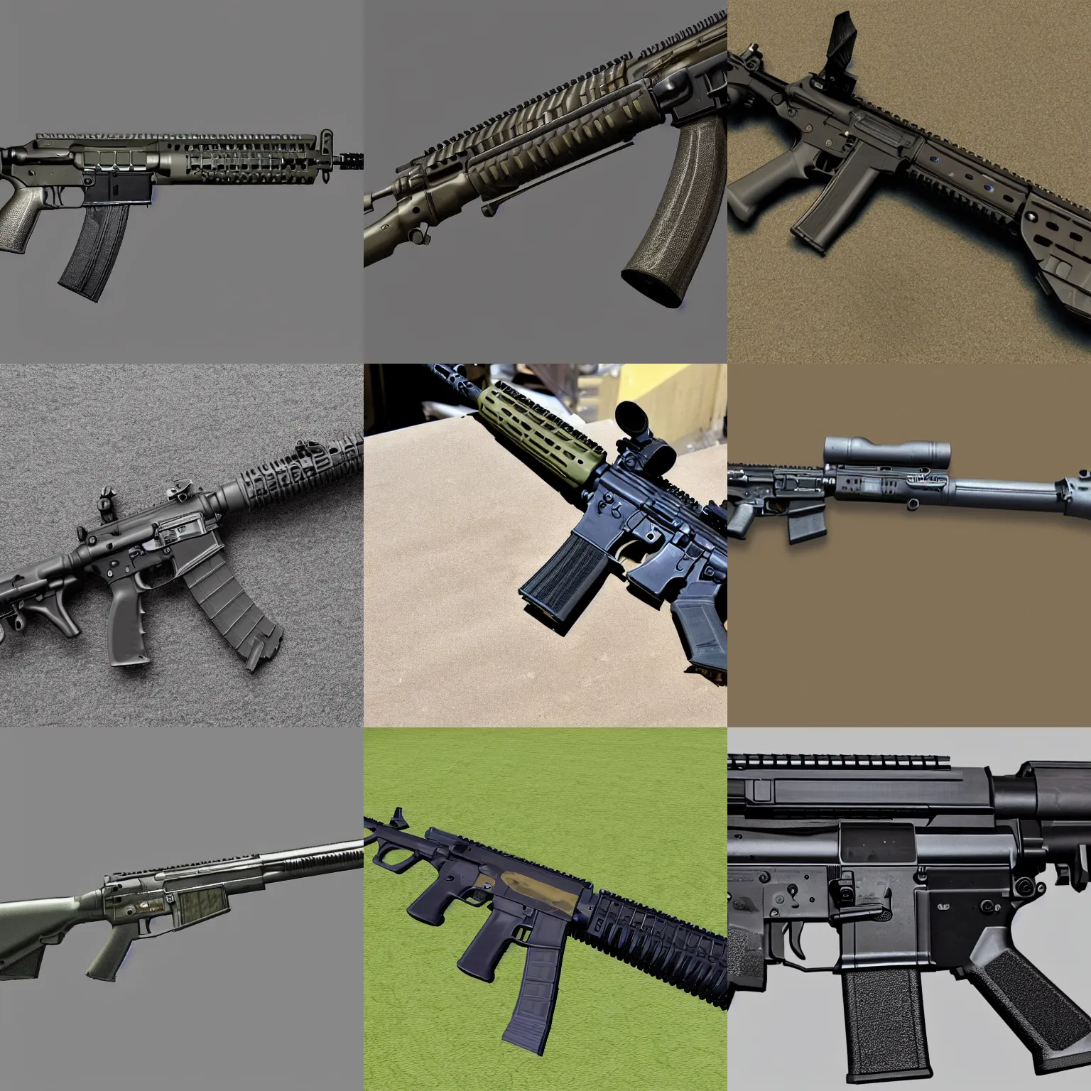 Prompt: M4A1 rifle, detailed, full view