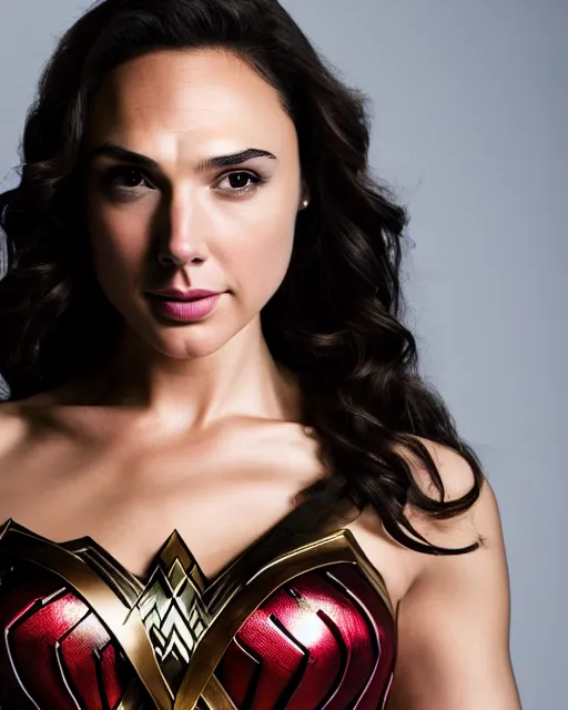 headshot of beautiful actress gal gadot as wonder