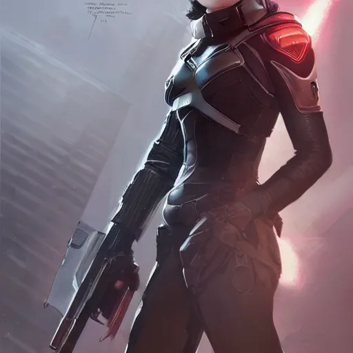 Image similar to portrait of modern darna, elle fanning wearing swat gear in prey, intricate, elegant, dark vibes, highly detailed, digital painting, artstation, glamor pose, concept art, smooth, sharp focus, illustration, art by wlop, mars ravelo and greg rutkowski