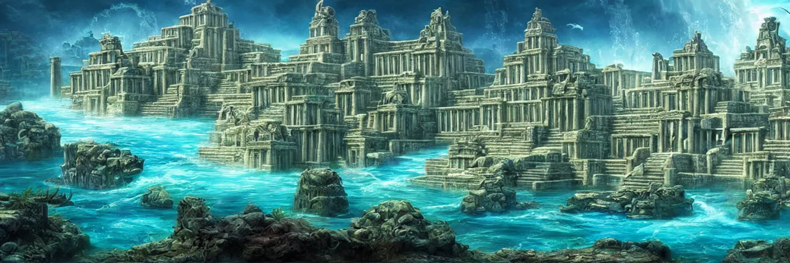 Prompt: The Lost City of Atlantis, Art Station, Realism