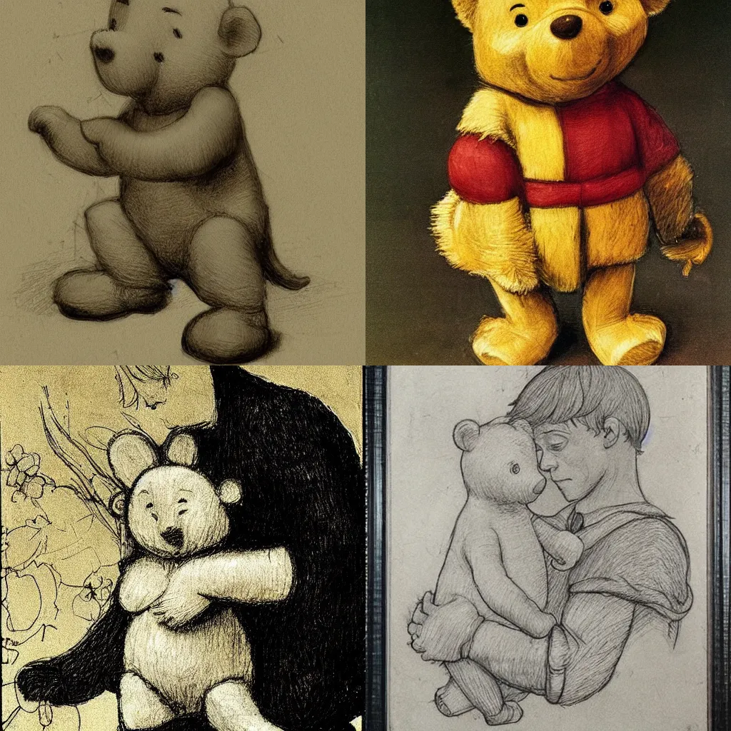 Prompt: Christopher robin by Leonardo DaVinci