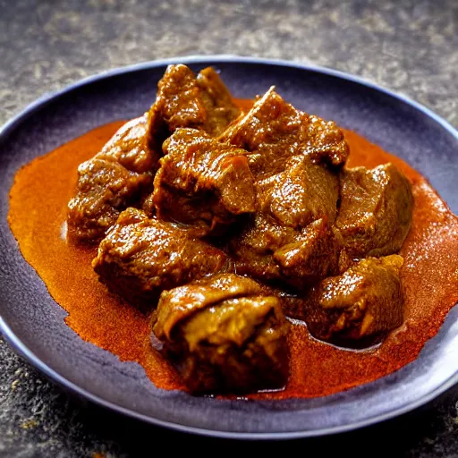 Image similar to rendang babi, photograph food