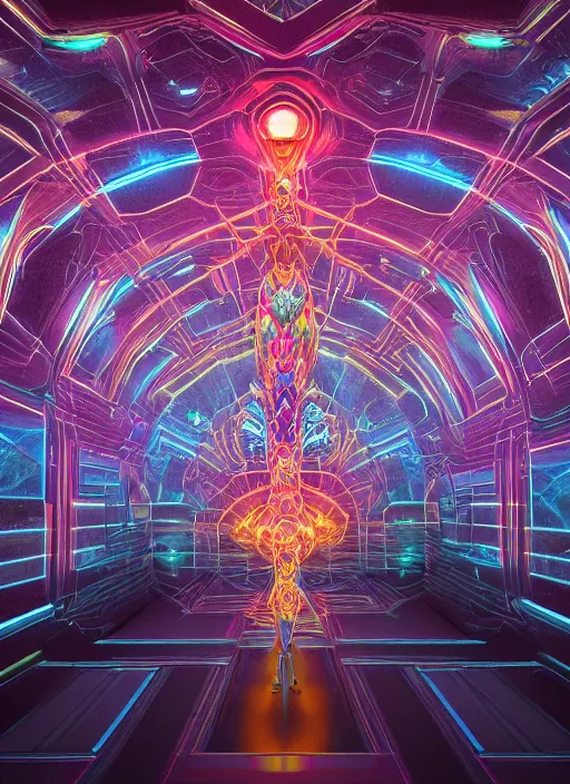 Prompt: incredible ultra dimensional humanoid transversing time, while tripping on dmt, energy waves, masterpiece composition, 3 d 5 d perfect cinematic ornate ornamental design, depth detail, unreal engine 5, volumetric lighting, cinematic, ray trace, octane render, by beeple, barclay shaw,