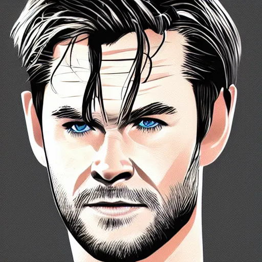 Chris Hemsworth Drawing By Greg Joens Pixels, 46% OFF