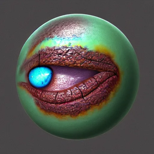 Image similar to eyeball melted render octane high definition detailed