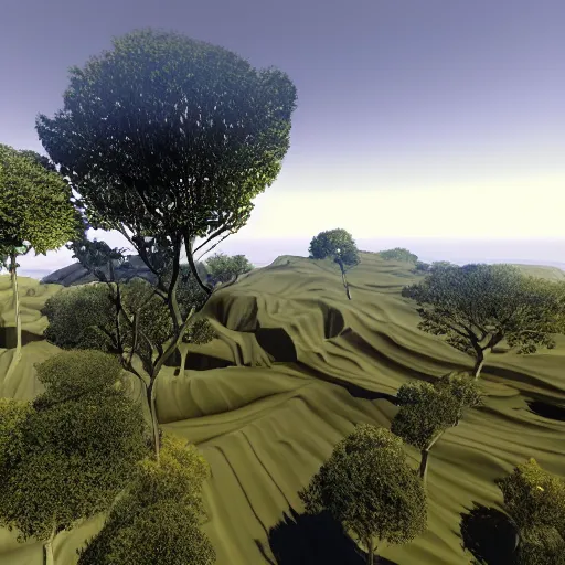 Prompt: a beautiful landscape, raytraced