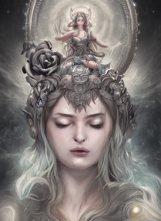 Image similar to the Goddess of Sleep, detailed digital art, trending on Artstation