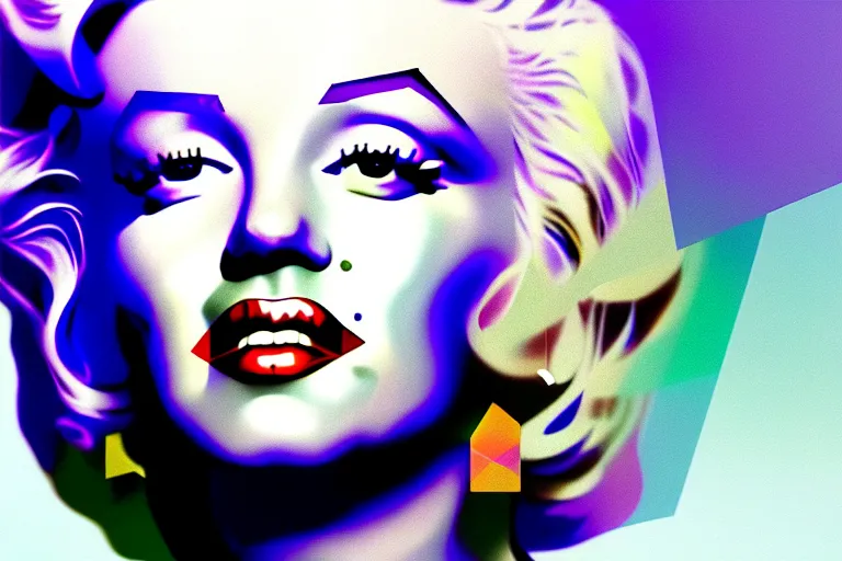 Image similar to surreal Portrait of Marilyn Monroe in dmt chromatic surreal liquid enviroment , elegant, highly detailed, smooth, photoreal, sharp focus, illustration, beautiful, geometric, dmt trending on artstation, cinematic, artwork by WLOP