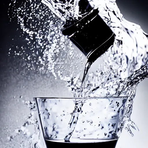 Image similar to joe biden splashing into a pitcher of water, food photography gourmet, trendy food, macro photography, high contrast, slow - mo high speed photography