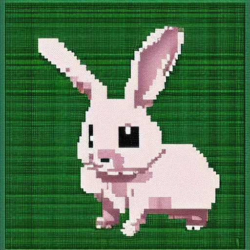 Prompt: pixel art of a rabbit