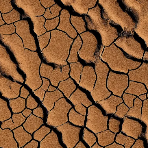 Image similar to Muddy dry ground, diffuse texture, top down