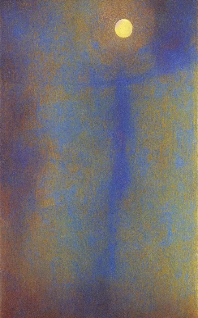 Image similar to iridescent spirit of wrath and fear cruel beautiful spirit with golden eyes lunar mythos ambient fog, award winning oil painting by Odilon Redon, lunar color palette