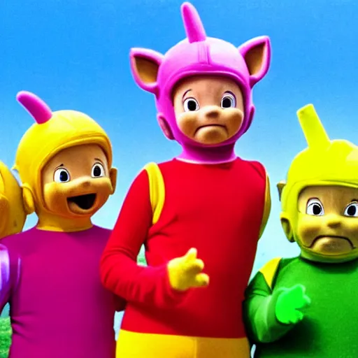 Image similar to The Teletubbies as Power Rangers