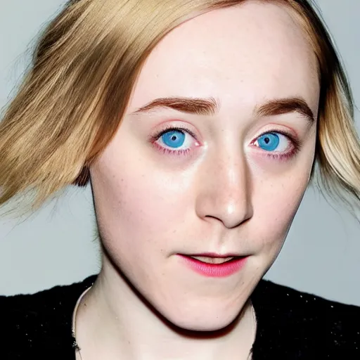 Image similar to a true-to-life photoshoot portrait of Saoirse Ronan real-life accurate face