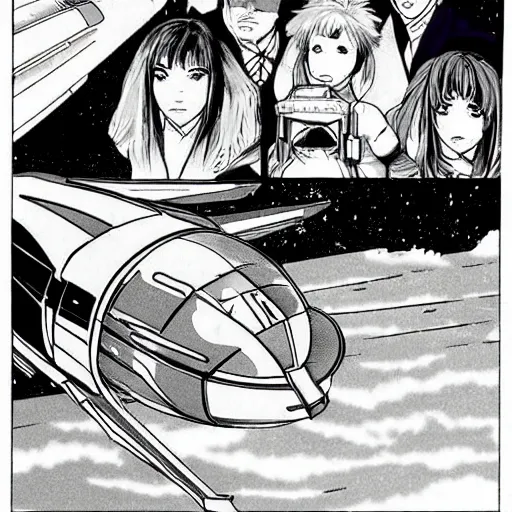 Image similar to 8 0 s anime space ship