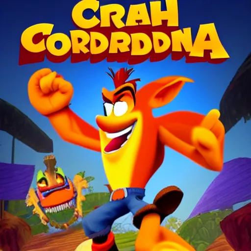 Prompt: crash bandicoot in the style of Disney Pixar
