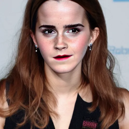 Prompt: Detailed picture of, A monster is metamorphosis into Emma Watson