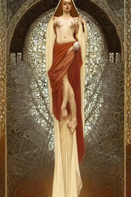 Prompt: a full body portrait of a beautiful ethereal delicate byzantine mage queen meditative sacral pose catholic stages of the cross, intricate, elegant, highly detailed, digital painting, artstation, concept art, smooth, sharp focus, illustration, art by krenz cushart and artem demura and alphonse mucha