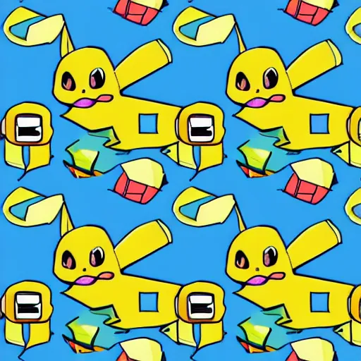 Prompt: a pattern inspired by pokemon backgrounds, gameboy color graphics