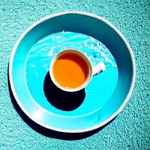 Image similar to a pool in the shape of a cup of tea