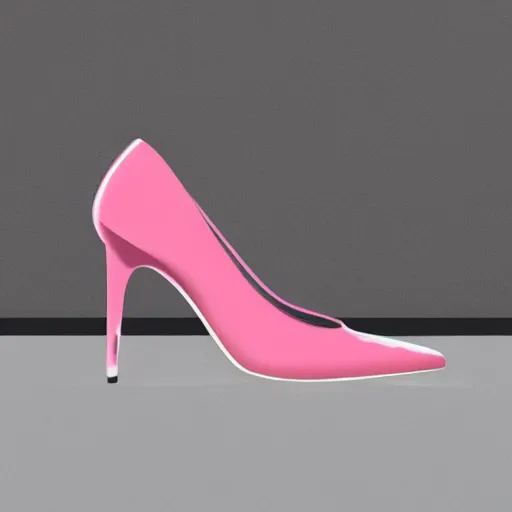 Prompt: pink suede pumps shoes with slim heels and pointed toes, photorealistic, transluscent, glass, beautiful, architecture, product design, clean, highly detailed, 8 k, ornate detail