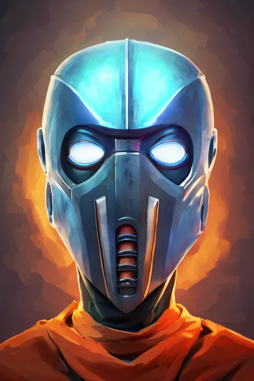 Image similar to epic mask helmet robot ninja portrait stylized as fornite style game design fanart by concept artist gervasio canda, behance hd by jesper ejsing, by rhads, makoto shinkai and lois van baarle, ilya kuvshinov, rossdraws global illumination radiating a glowing aura global illumination ray tracing hdr render in unreal engine 5