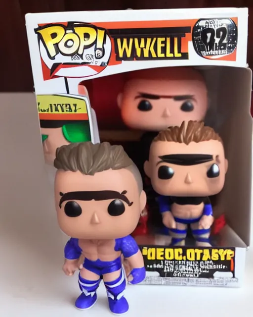 Image similar to Wrestler Funko Pop. Photographic, photography