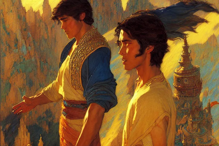Image similar to tales from earthsea, painting by gaston bussiere, craig mullins, j. c. leyendecker, tom of finland