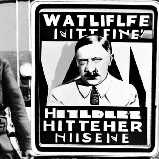 Image similar to Hitler at wafflehouse 2022