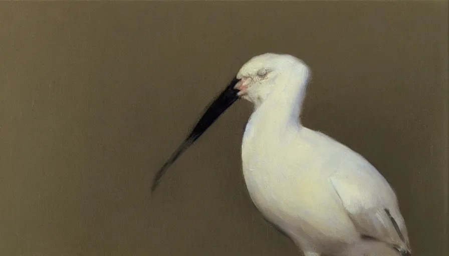 Image similar to painting by borremans, bird, detailed, stunning