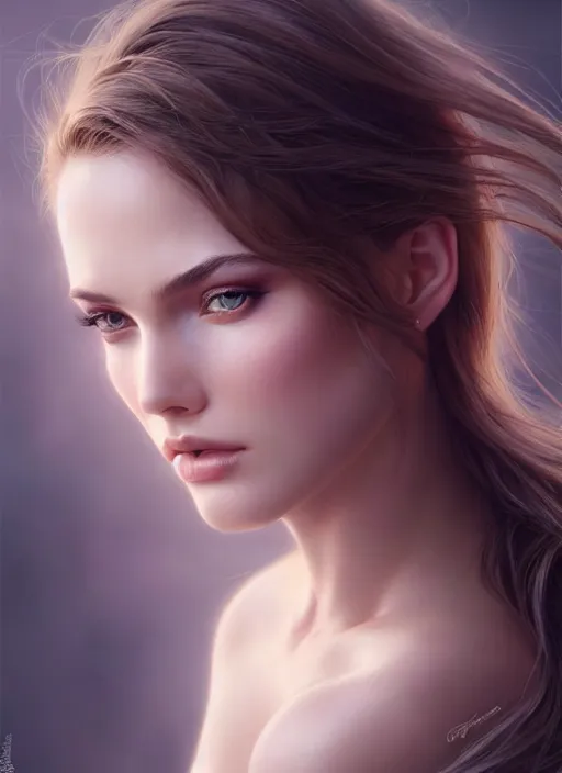 Image similar to a gorgeous female photo, professionally retouched, soft lighting, feather hair, realistic, smooth face, perfect eyes, wide angle, sharp focus on eyes, 8 k high definition, insanely detailed, intricate, elegant, art by artgerm and greg rutkowski and stefan kostic