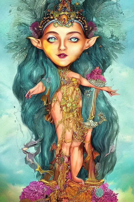 Prompt: The Goddess of Funny Dreams | fantasy art