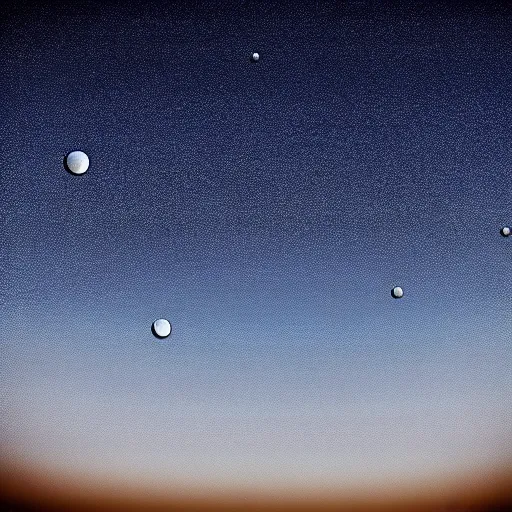 Image similar to photo of a thousand separate moons different sizes in the sky