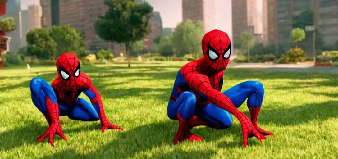 Image similar to a still of spider - man in a bug's life ( 1 9 9 8 )