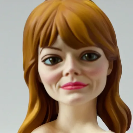 Image similar to figurine of cute emma stone