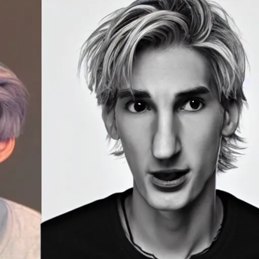 Image similar to xqc, big long nose, underbite
