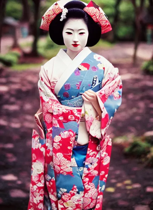 Image similar to Portrait Photograph of a Japanese Geisha Fuji Pro 400H