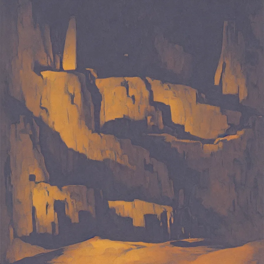 Prompt: a detailed oil painting of dark eerie ominous cave, prison cell, by nicholas roerich, by frank frazetta, by hans emmenegger, by bruce pennington, by eyvind earle, moisture, grainy, highly detailed, realistic, outline, line,